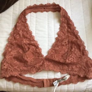 Free People Lace Halter Bralette